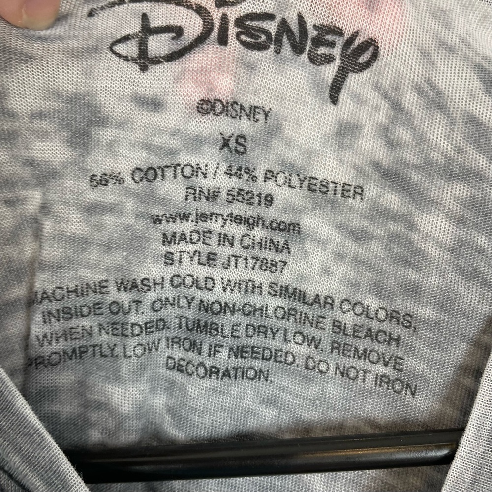 Disney Minnie Mouse Gray Burn Out T-Shirt Size XS - Picture 4 of 4